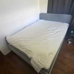 IKEA Mattress + Bed Platform + Nightstand with drawer