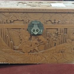 Antique Wooden Chess Storage