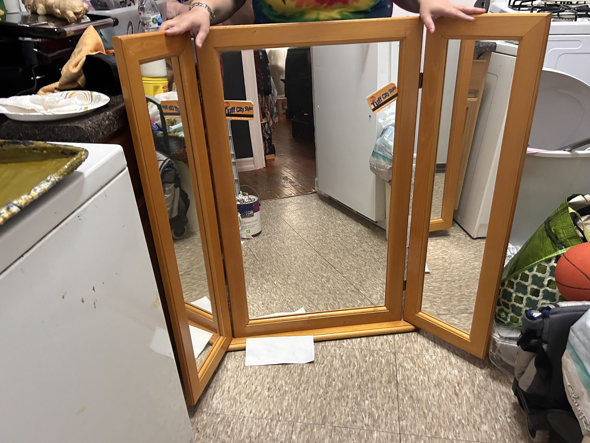 Mirror For Dresser(dresser Not Included) No Attachment Included