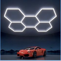 Hexagon Garage Lights: 168W 5 Grids LED 6500K LED 5 HEX Pack