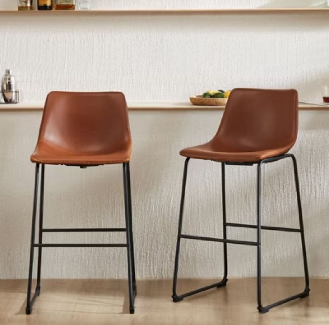 2 New Brown Chairs Bar Stools