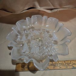 Mikasa Christmas Story Landscape Serving Dish Candy Plate - Bon Bon 9 3/4"