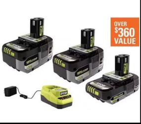 ONE+ 18V Lithium-Ion HIGH PERFORMANCE Starter Kit with 2.0 Ah Battery, (2) 4.0