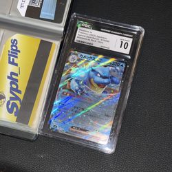 Blastoise ex Pokémon (2023) Japanese Special Deck Set ex - 016/049 Blastoise ex Deck - Holo CGC 10