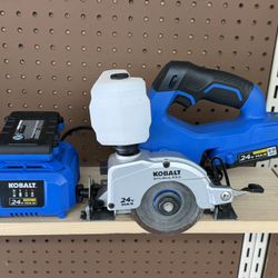 Kobalt 24V Brushless Handheld Tile Saw 4" Kit