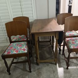 VINTAGE TEAK TABLE ABE CHAIRS