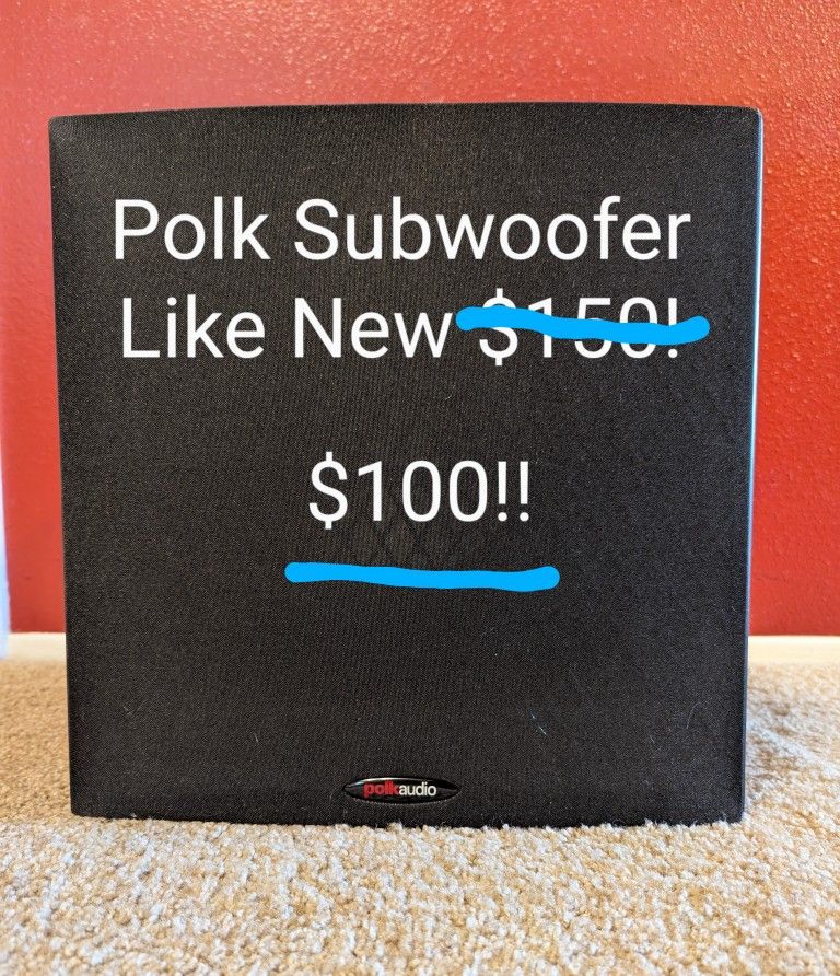 REDUCED! 10" Polkaudio Model PSW108 Subwoofer