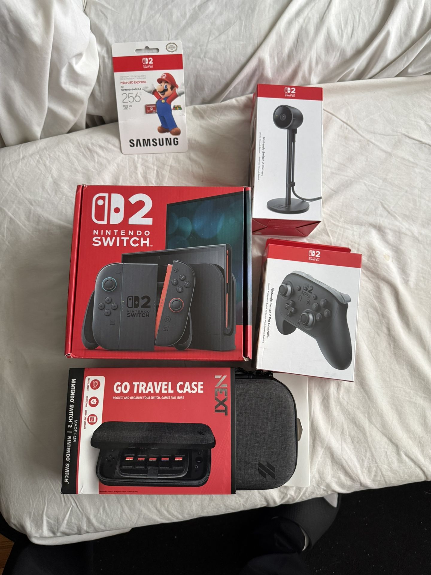 Nintendo Switch 2, Case, Controller, 256 GB Memory, and of course the Camera