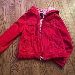 Gap Pink Corduroy Hooded Jacket