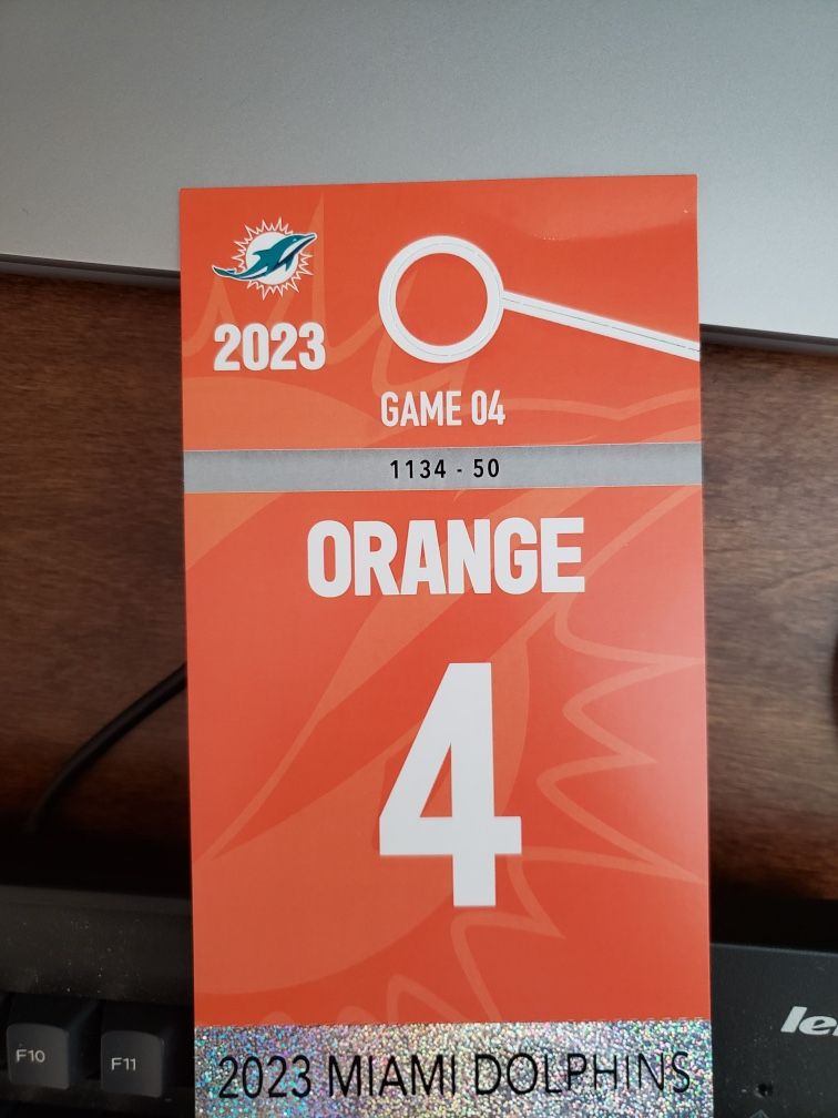 Miami Dolphins Parking Pass 10/15/23