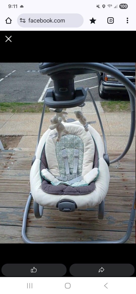 Graco Duet soothe swing and detachable rocker