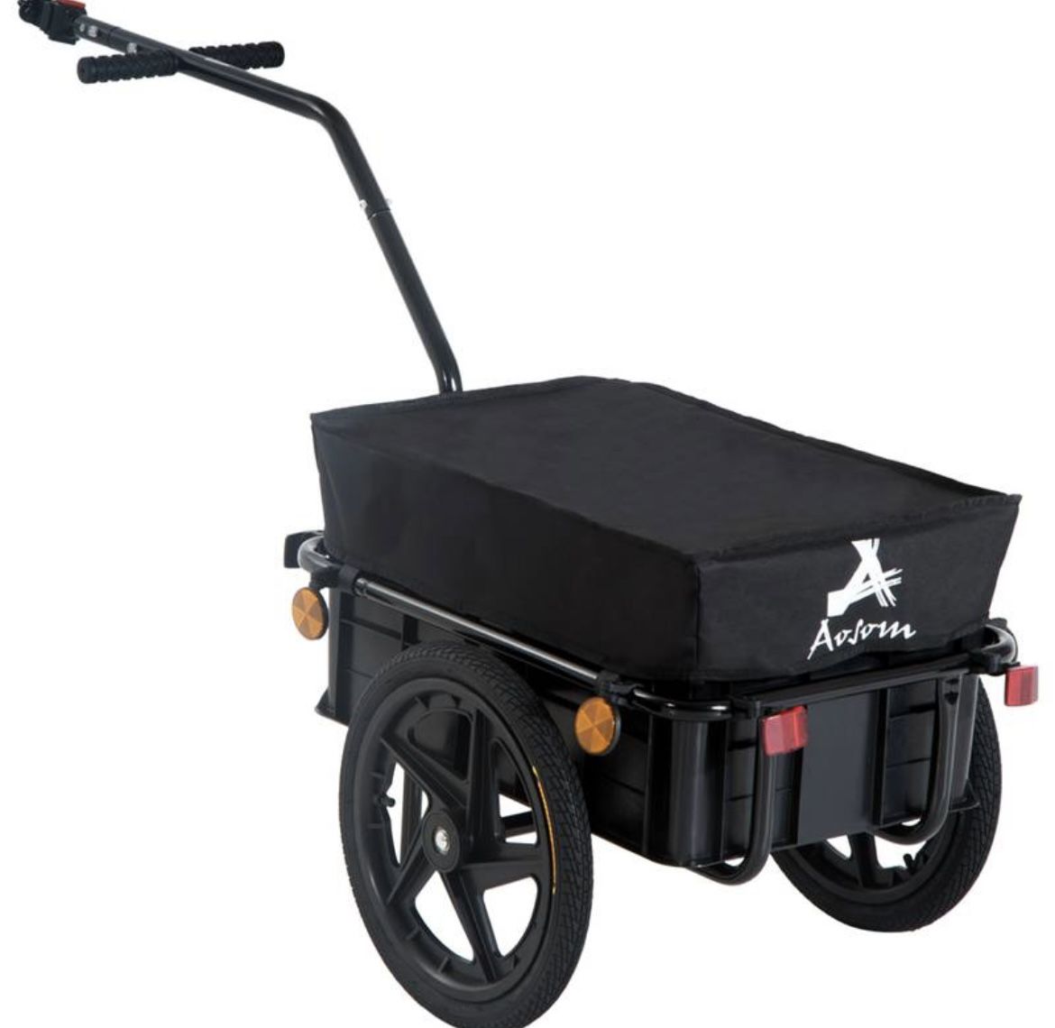 Aosom B71-005 Bicycle Cargo Trailer with Removable Box - Black, 56.7" x 23.23" x 31.5"