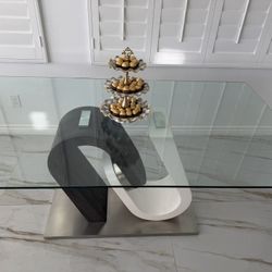 Glass rectangle Dining Table 