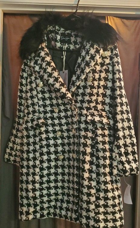 Jessica Simpson Black And White Jacket