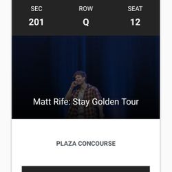1 Ticket To Matt Rife 