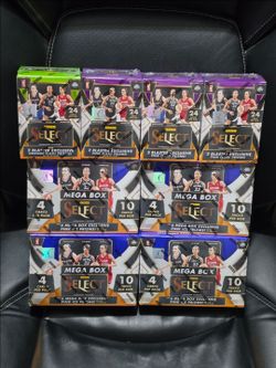 2025 Panini Select WNBA 4x Rectangle Mega Box & 4x Blaster Box! 8 Box Lot! New Factory Sealed!