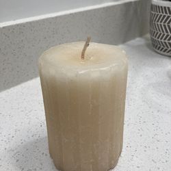 Capri Vanilla Pillar candle 3 by 4.5 inches 