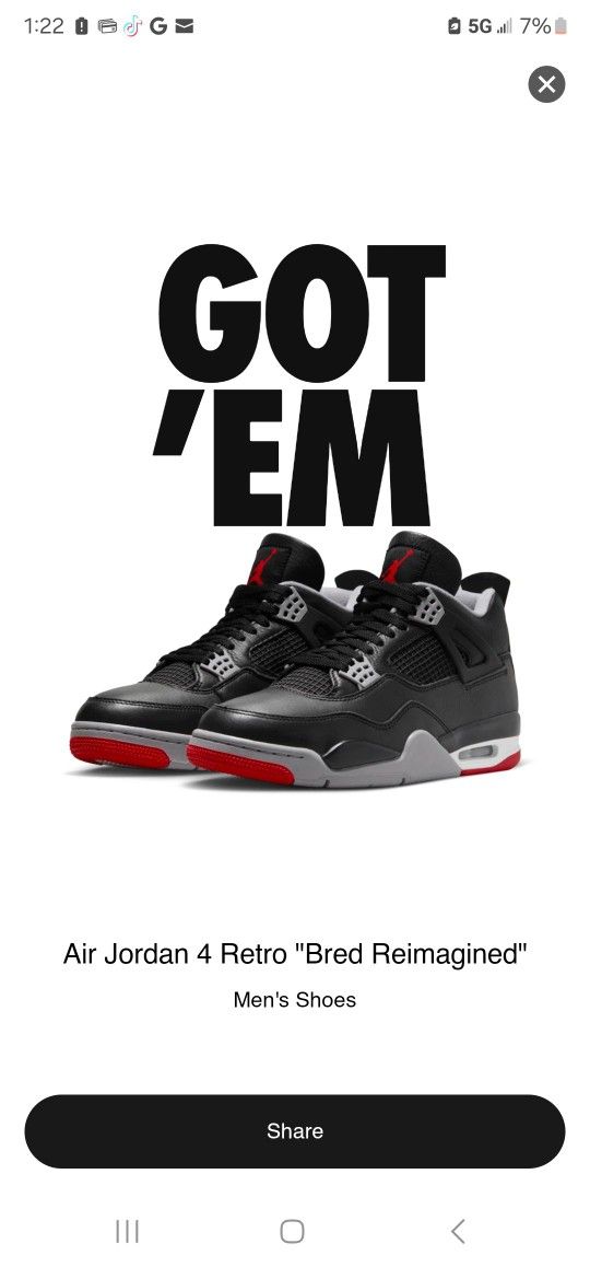 Jordan 4 Reimagined Size 12