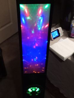 Tall blue tooth speaker with lights