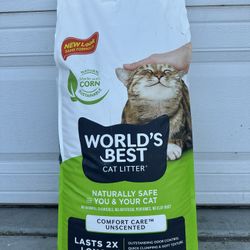 Brand New World's Best Cat Litter Comfort Care Original Flushable Unscented Corn Cat Litter, 28 lbs