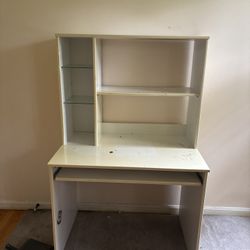 Desk With Book Shelves White