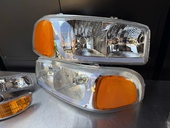 GMC SIERRA YUKON 4PCs LED DRL Strip Headlight+Bumper Lamp