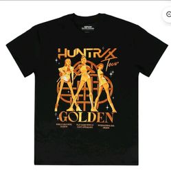 NEW KPOP Demon Hunters Gold T-Shirt collection size Medium unisex (for men or women) material cotton,  can fit size Small also.