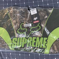 Supreme Fox Racing Zip Up Hooded Sweatshirt Realtree Hardwoods Camo Size Large