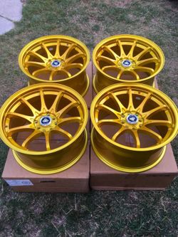 15" gold wheels 4x100 4x114.3 new 15x8