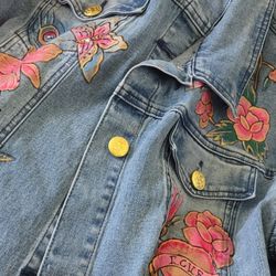Jean Jacket & Pink Top Combo