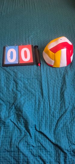 Vollyball/ vollyball score bored/ and air pump