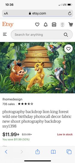Lion king party supplies