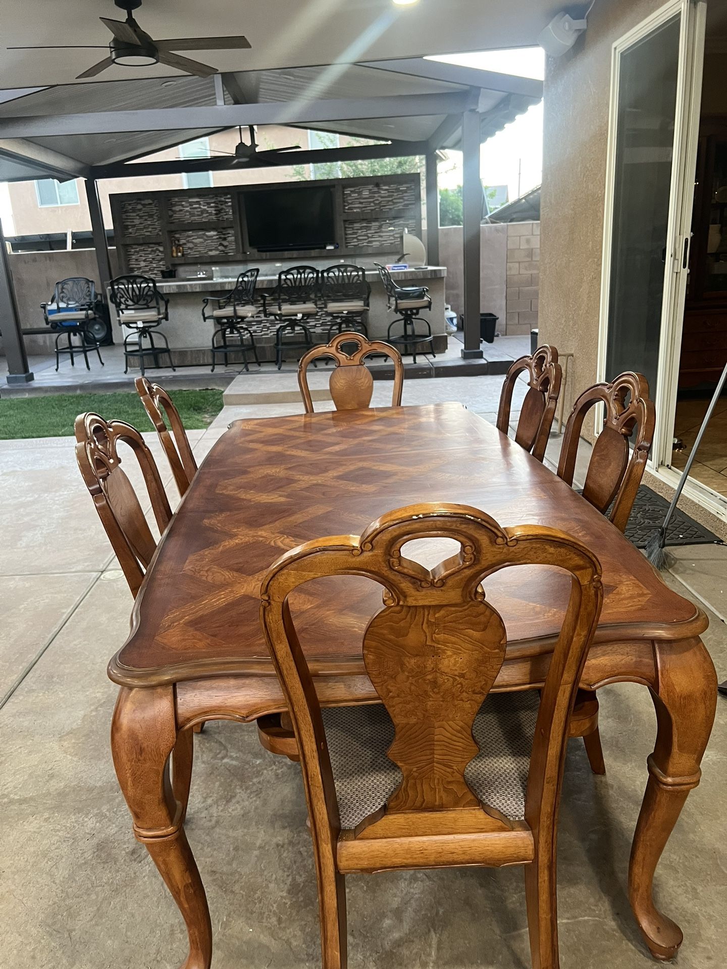 Dining Table With Six Chairs,