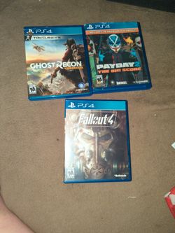 PS4 Games 3 For 15$
