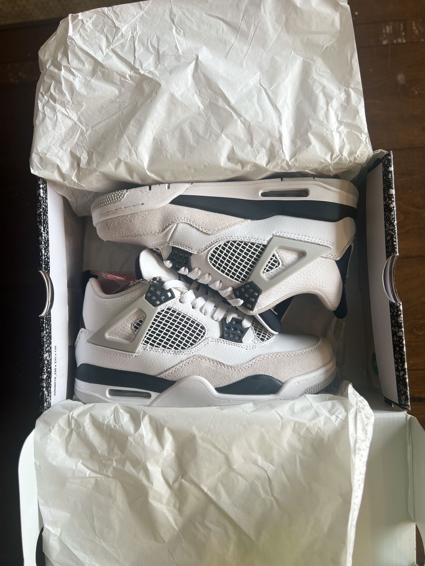 Jordan 4 Military Black available in size ( 8, 8.5 and 9)