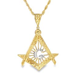 10k Yellow Gold Emblem Charm Necklace