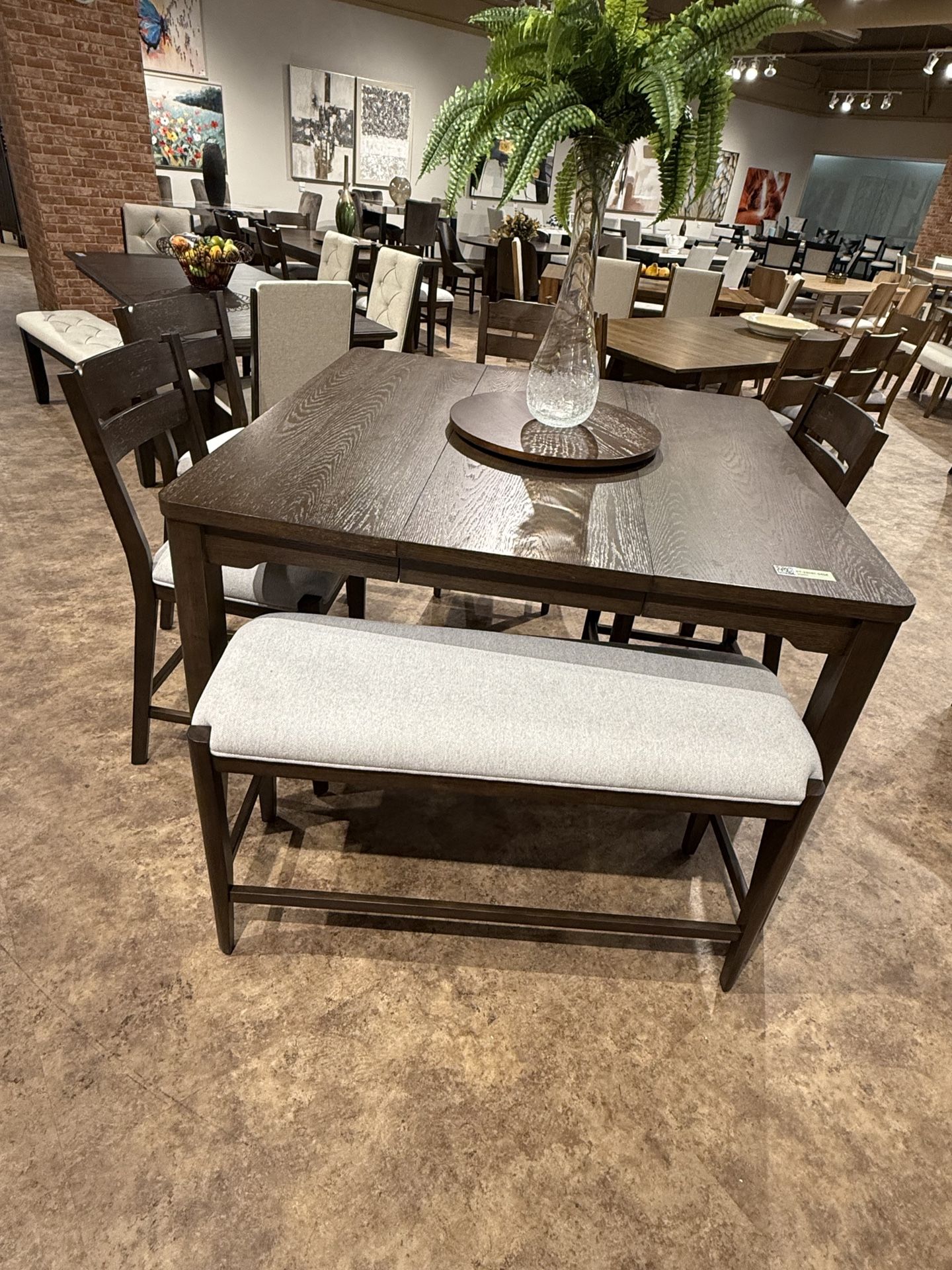 6PC Brown Dining Table Set