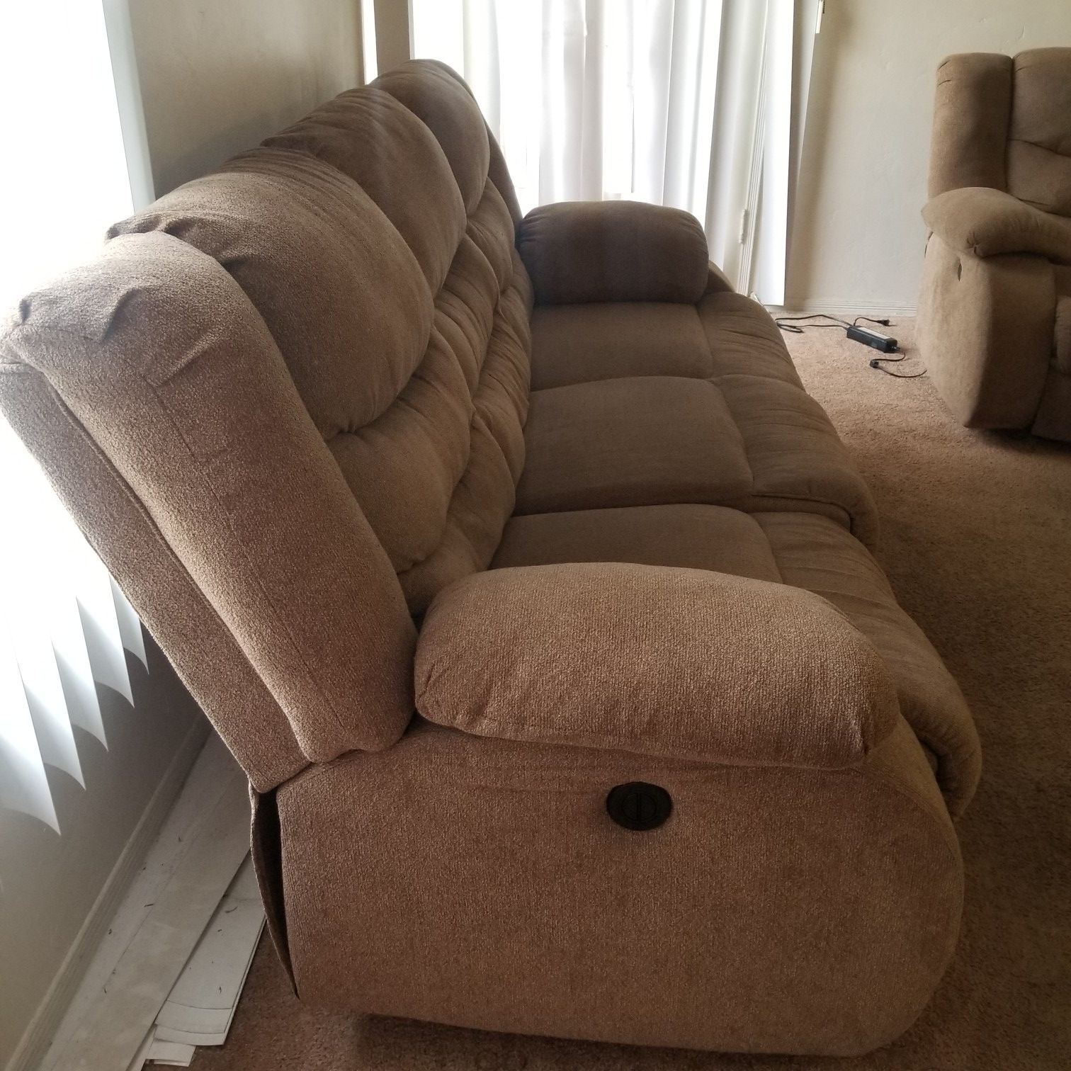 Used reclining sofa and chair