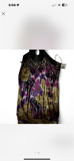 purple and black halter dress