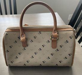 Rare Disneyland Mickey Mouse Barrel Bag With Wallet