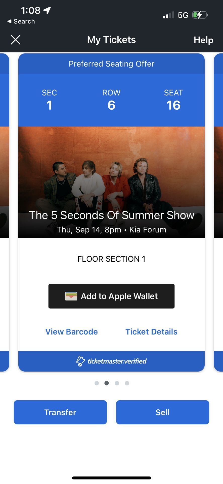 5 SOS Tickets