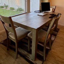 Used kitchen table, 4 chairs, and bench