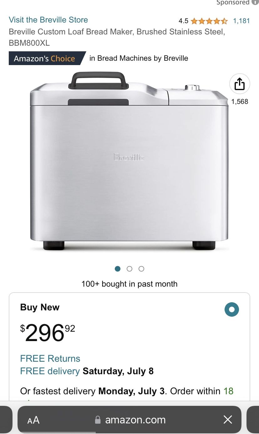 Breville bread maker