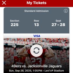49ers Tickets Sept 28 Vs Jags Price 2nd Time