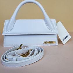 Jacquemus Le Chiquito Long Crossbody Bag in White