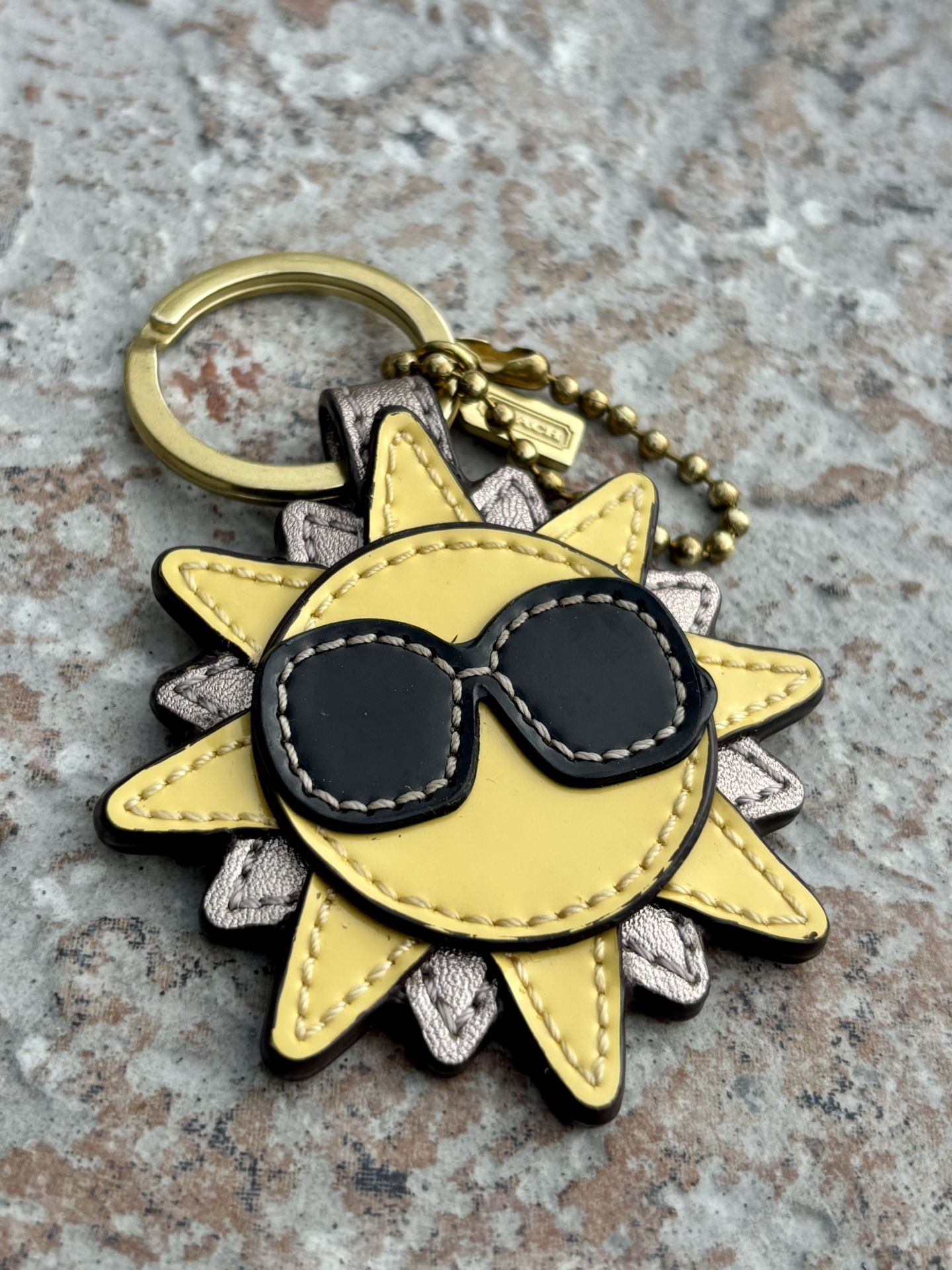 Vintage Coach Sunshine Charm accessory keychain