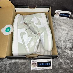 Nike Retro Air Jordan Seafoam 1s Size 13c  Asking 120$  Brand New 100% Authentic  153Kicks On Instagram!!