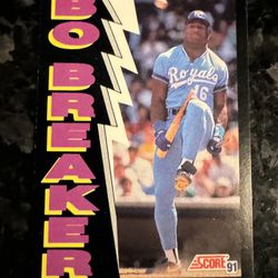 Bo Jackson Bat Break 1991 Score Baseball Card