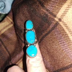 Turquoise Three Stone Ring 