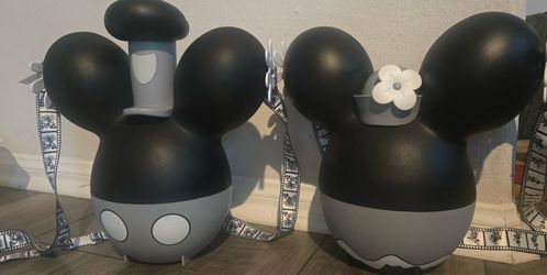 Disney Steamboat Willie Mickey and Minnie Mouse Popcorn Buckets